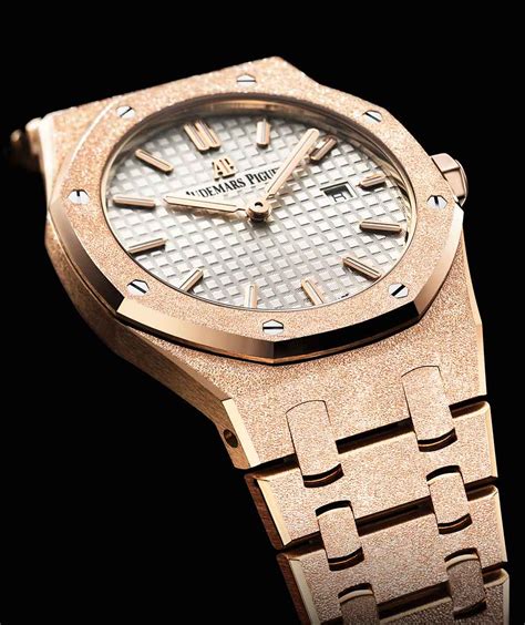 Up Close with the Audemars Piguet Royal Oak Frosted Gold .